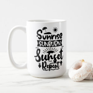 Taza De Café Tema de vacaciones de verano