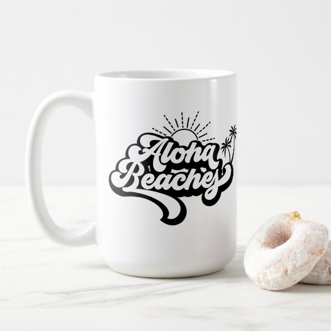 Taza De Café Tema de vacaciones de verano (Con donut)