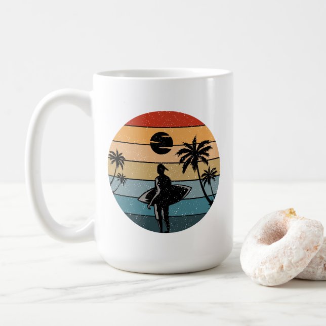 Taza De Café Tema de vacaciones de verano (Con donut)