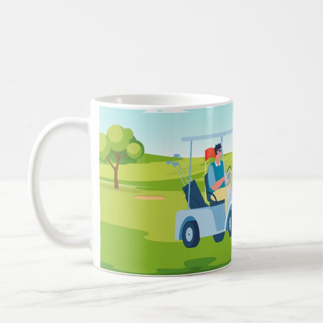 Taza De Café Tema del golf para los golfistas (Izquierda)