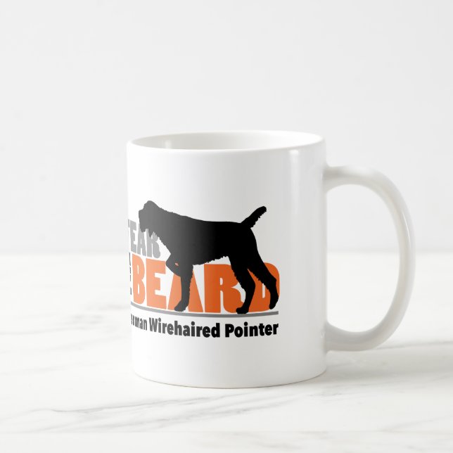 Taza De Café Tema la barba - indicador Wirehaired alemán (Derecha)