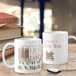 Taza De Café Tema romántico tema de biblioteca personalizado