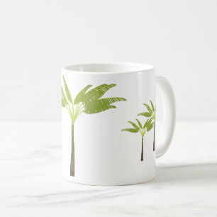 Taza De Café Tema tropical de la playa de la isla de la palmera