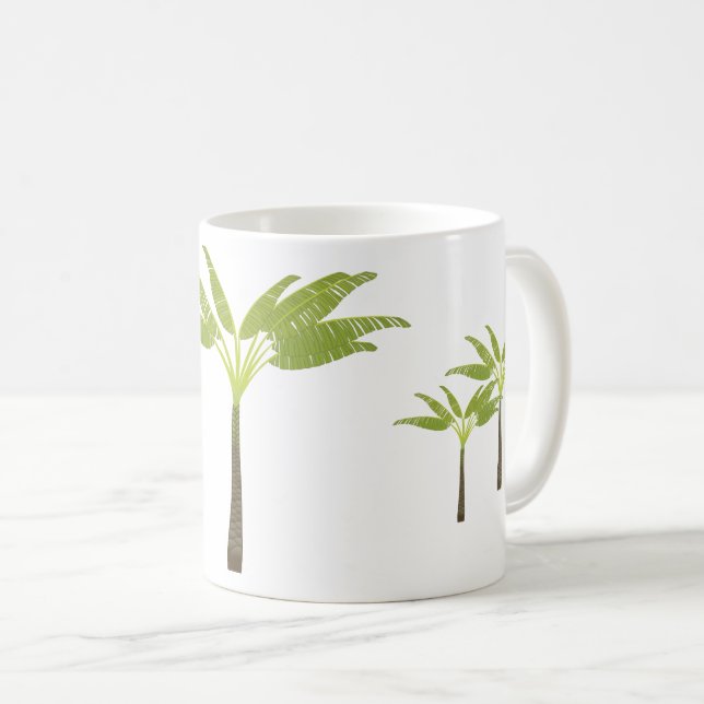 Taza De Café Tema tropical de la playa de la isla de la palmera (Anverso derecho)