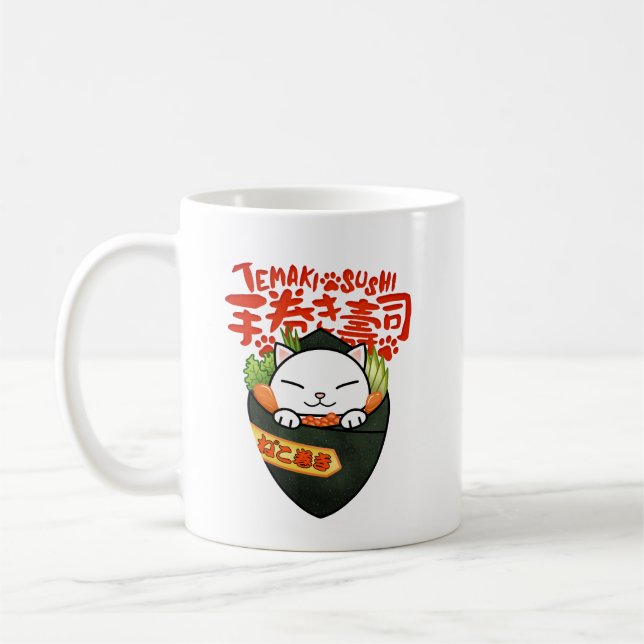 Taza De Café Temaki Sushi Cat (Izquierda)