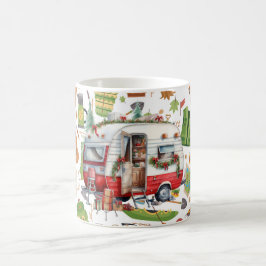 Taza De Café Temas de Navidades de campamento