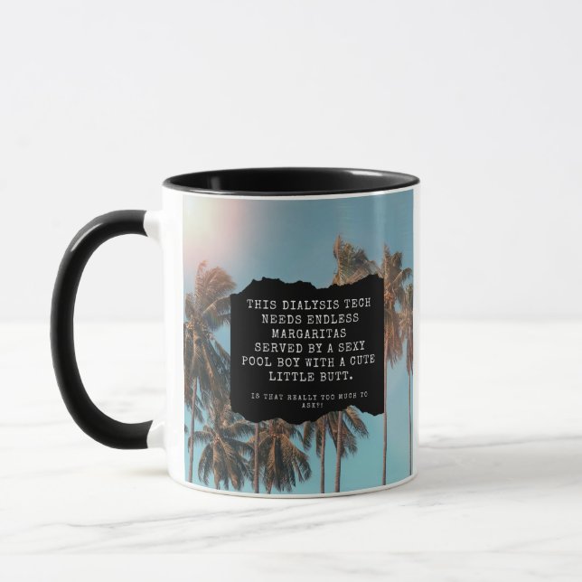 Taza de café temática del técnico de la diálisis (Izquierda)