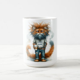 Taza de café temática para adultos con gato fieste