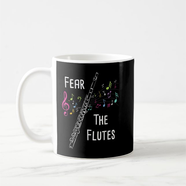 Taza De Café Teme Las Flautas - Flautista Jugador De Flauta Mar (Izquierda)