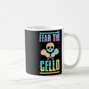 Taza De Café Temer Cello Skull Halloween Style Cello Player