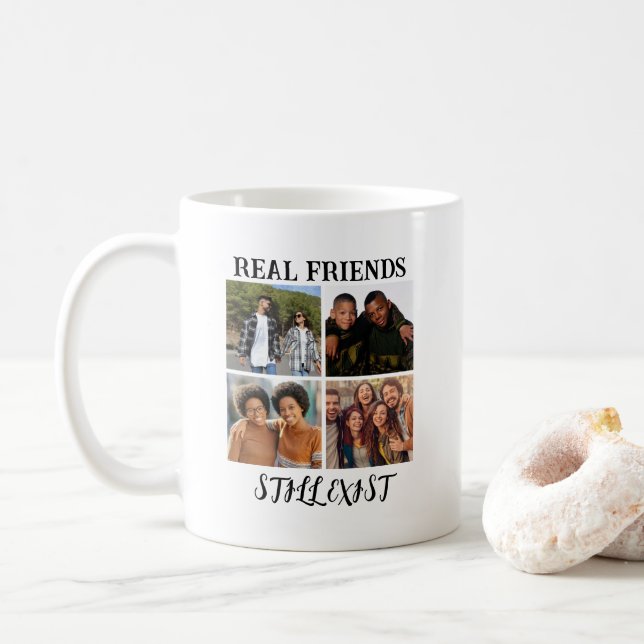 Taza De Café Temp fotográfico personalizado "Los verdaderos ami (Con donut)