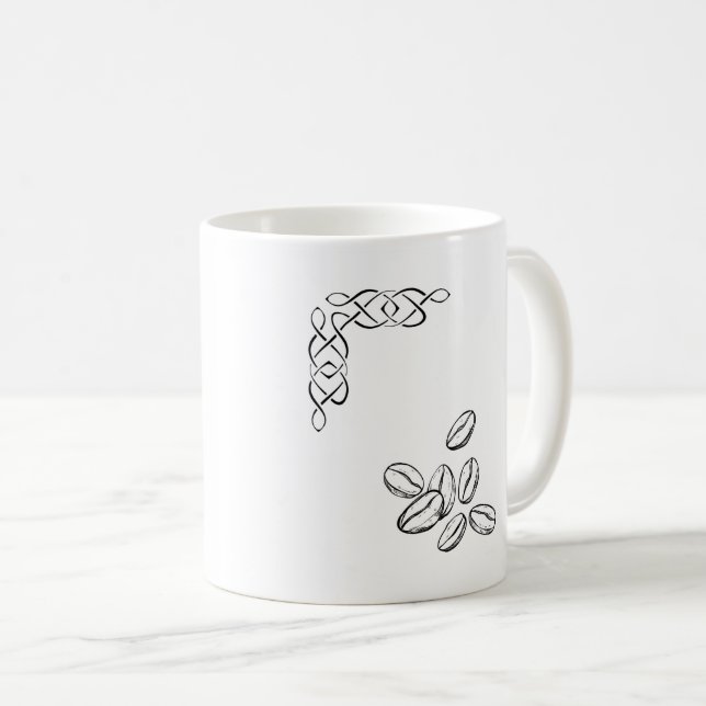 Taza De Café Temper irlandés, actitud vibrante, bruja cafeinada (Anverso derecho)