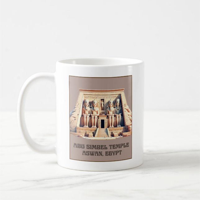 Taza De Café Templo Abu Simbel en Aswan, Egipto (Izquierda)