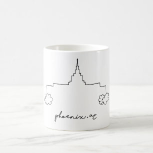 Taza De Café templo de phoenix arizona boceto simple moderno