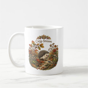 Taza De Café Temporada Acogedora Erizo Lindo Otoño Cottagecore