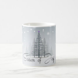 Taza De Café Temporada de Alegres Árboles de Invierno