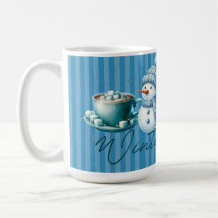 Taza De Café Temporada de botas de snowman con vibración de inv