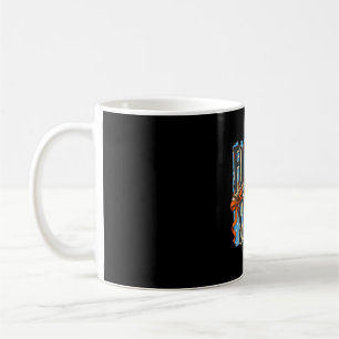 Taza De Café Temporada de fútbol divertida a rayas retro día de