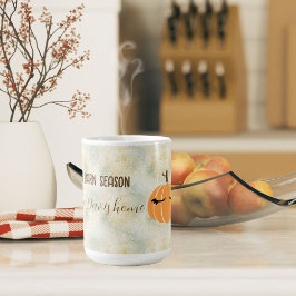 Taza De Café Temporada de hilados de hojas de calabaza otoño