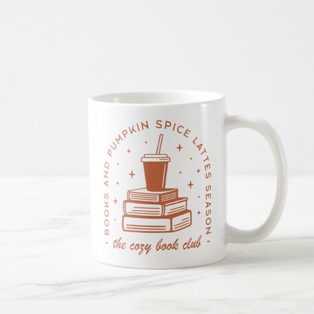 Taza De Café Temporada de libros y calabazas (Derecha)