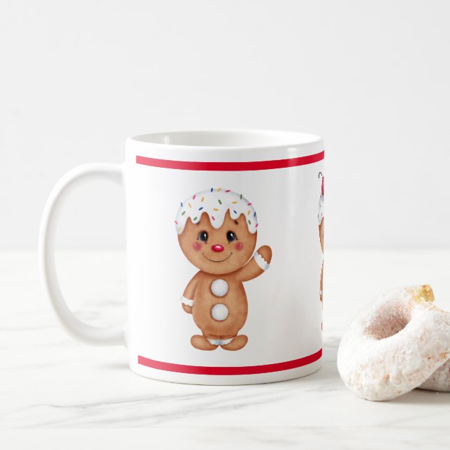 Taza De Café Temporada de Navidades festivos de pan de jengibre (Con donut)