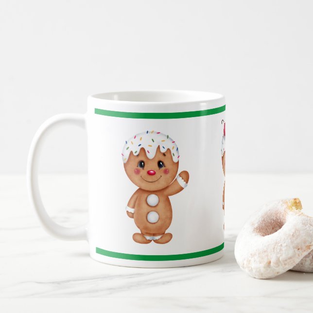 Taza De Café Temporada de Navidades festivos de pan de jengibre (Con donut)