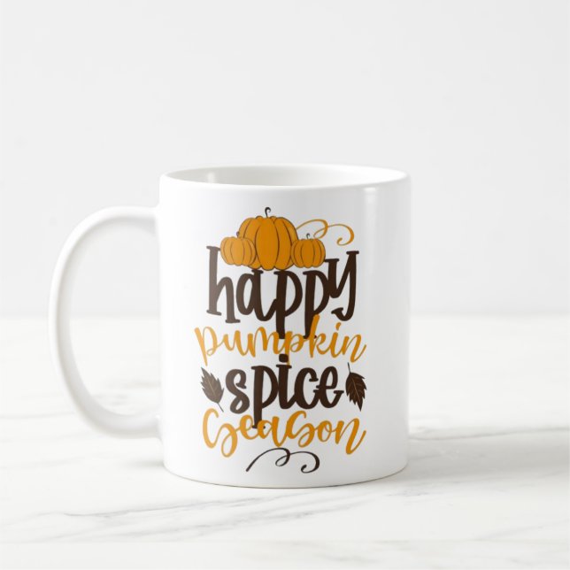 Taza De Café Temporada feliz de especias de calabaza (Izquierda)