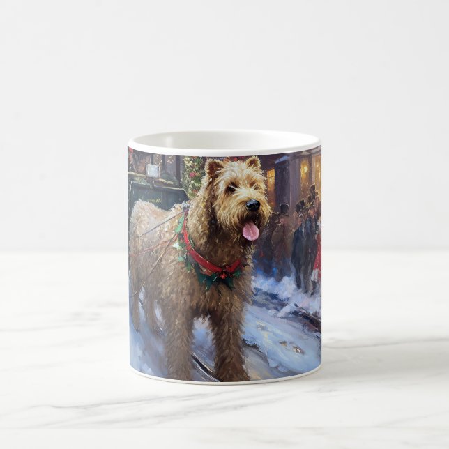 Taza De Café Temporada festiva de los Navidades Wheaten Terrier (Centro)