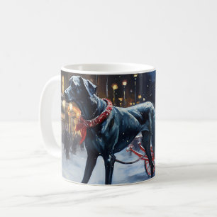 Taza De Café Temporada festiva de Navidad del Gran Danés
