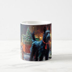 Taza De Café Temporada festiva de Navidad del Terrier Escocés