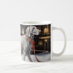 Taza De Café Temporada festiva de Navidades de Weimaraner