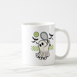 Taza De Café Temporada Retro Spooky de Halloween Ghost Tennis P