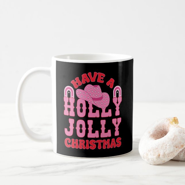 Taza De Café Ten A Los Navidades De Holly Jolly (Con donut)