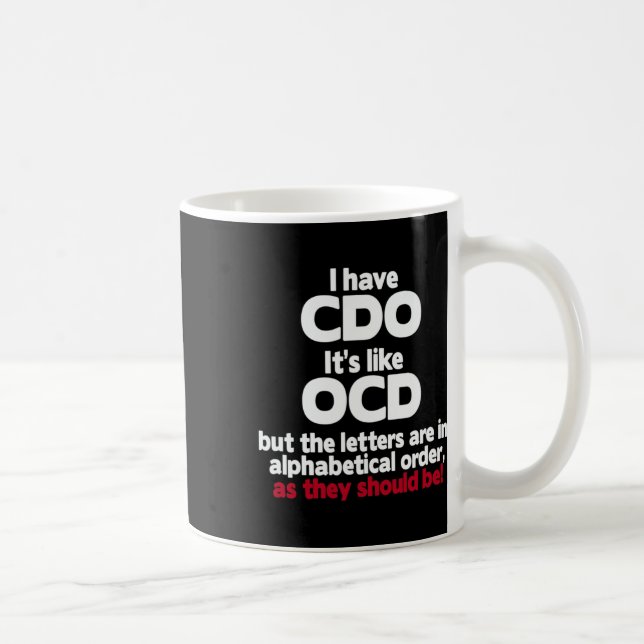 Taza De Café Ten Cdo - Es como Ocd, pero las cartas están adent (Derecha)