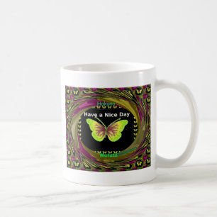 Taza De Café Ten un buen día: el arte de las mariposas infinita