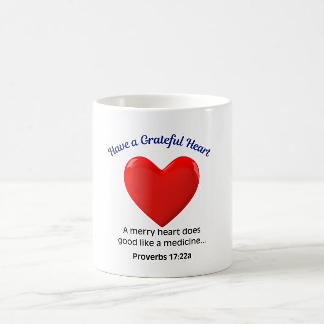 Taza De Café Ten un corazón agradecido  (Centro)