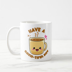 Taza De Café ten un día cervecero hermoso broma kawaii café jue