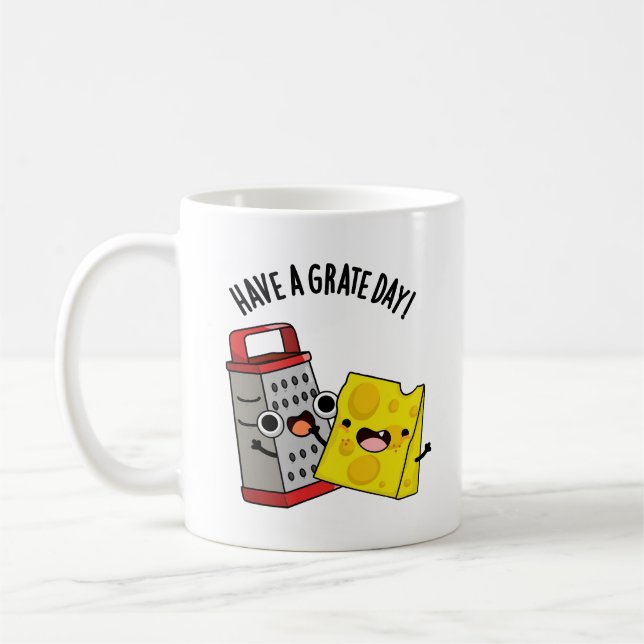 Taza De Café Ten Un Grate Day Funny Cheese Pun (Izquierda)