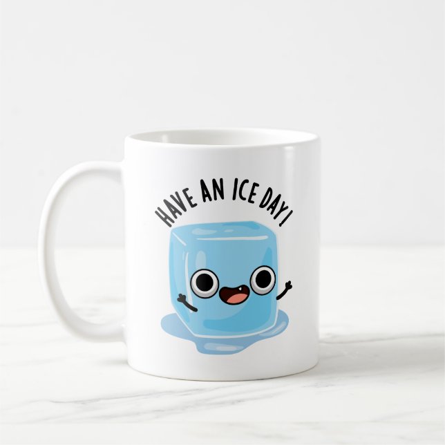 Taza De Café Ten Un Ice Day Funny Ice Cube Pun (Izquierda)