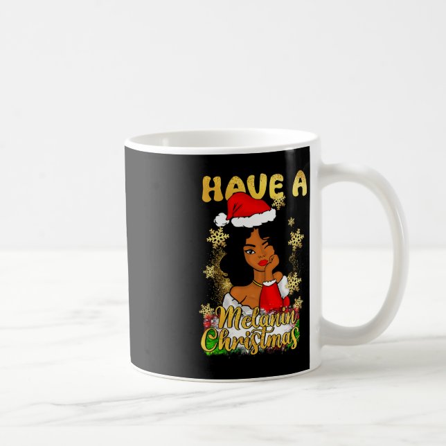 Taza De Café Ten un Melanin Navidad Reina Afroamericana (Derecha)