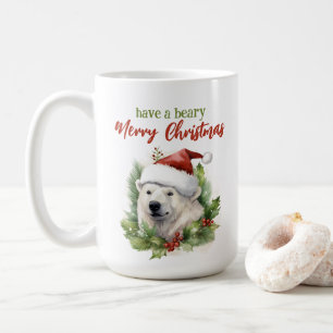 Taza De Café Ten Un Temor, Feliz Navidad Polar Bear Personaliza
