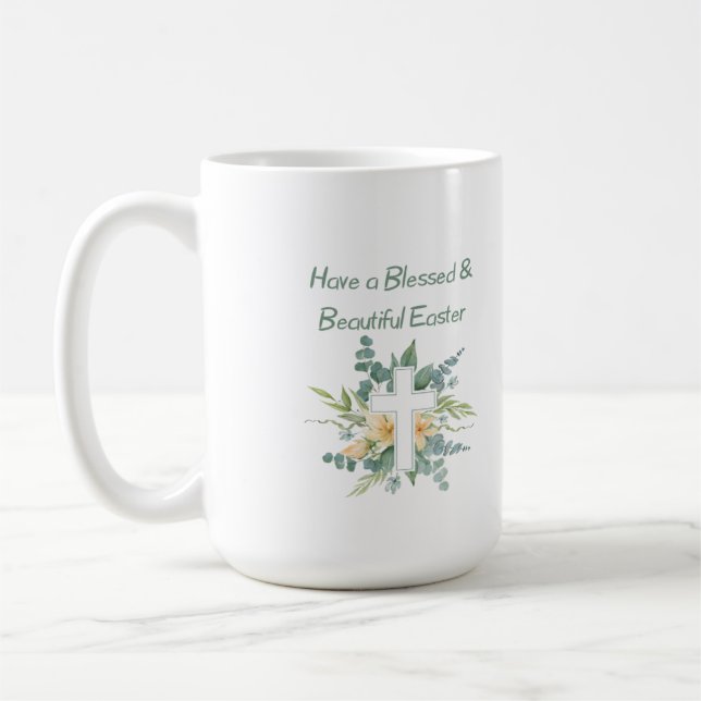 Taza De Café Ten una bella y bendita Pascua en una (Izquierda)