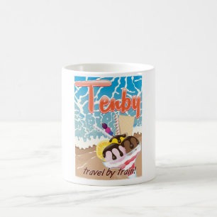 Taza De Café Tenby Pembrokeshire helado dibujo animado viaje
