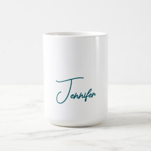 Taza De Café Tendencia Verde Teal Oscuro Minimalista Moderno No