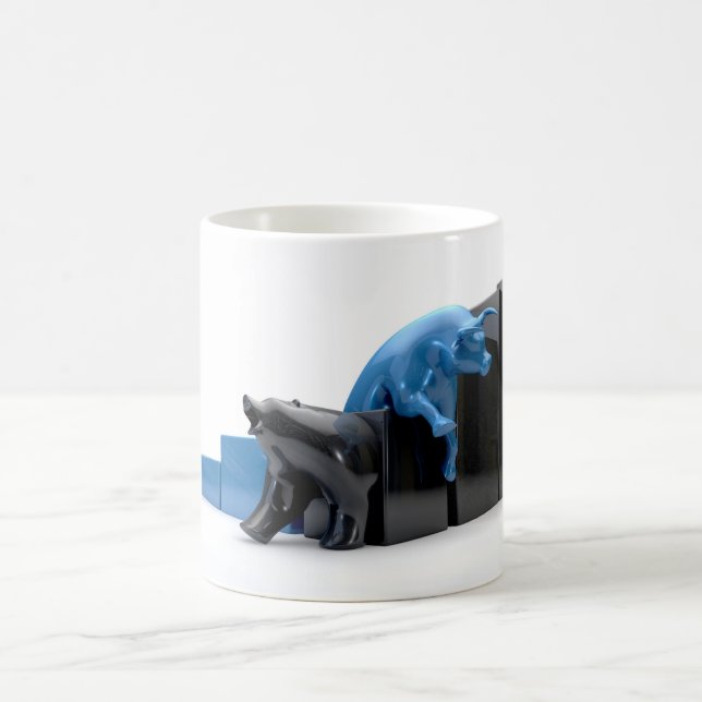 Taza De Café Tendencias Económicas del Bull & Bear en competenc (Centro)