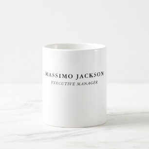 Taza De Café Tendencias modernas sencillas negro y blanco profe
