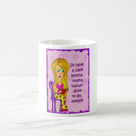 Taza De Café Tendré un valium Latte de la vodka de la moca del