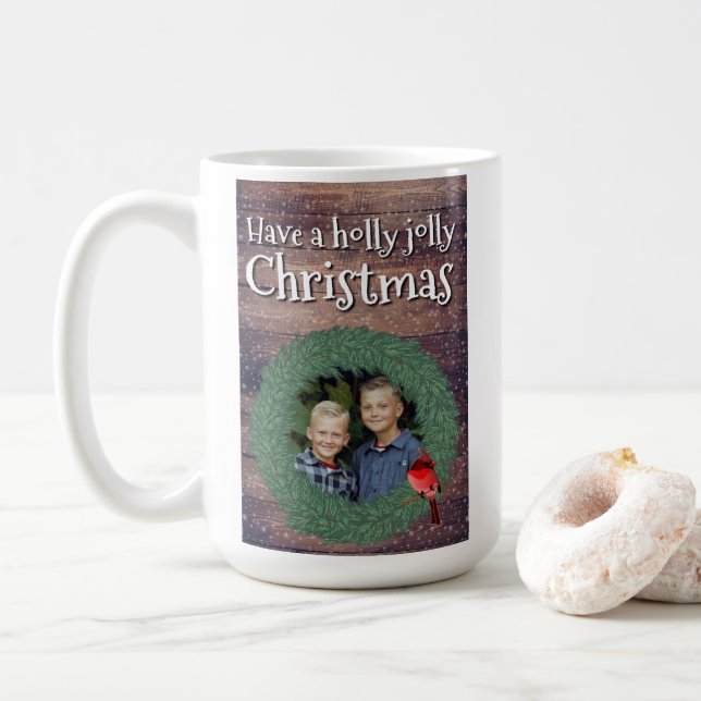 Taza De Café Tener Navidades de Holly Jolly - Holidayzfordayz (Con donut)