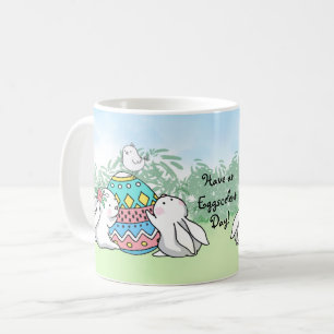Taza De Café Tener un buen día de conejitos