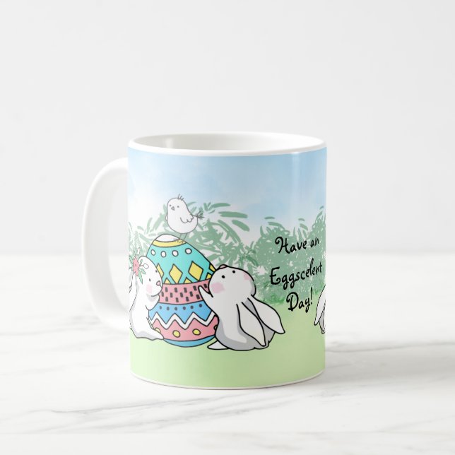 Taza De Café Tener un buen día de conejitos (Anverso izquierdo)